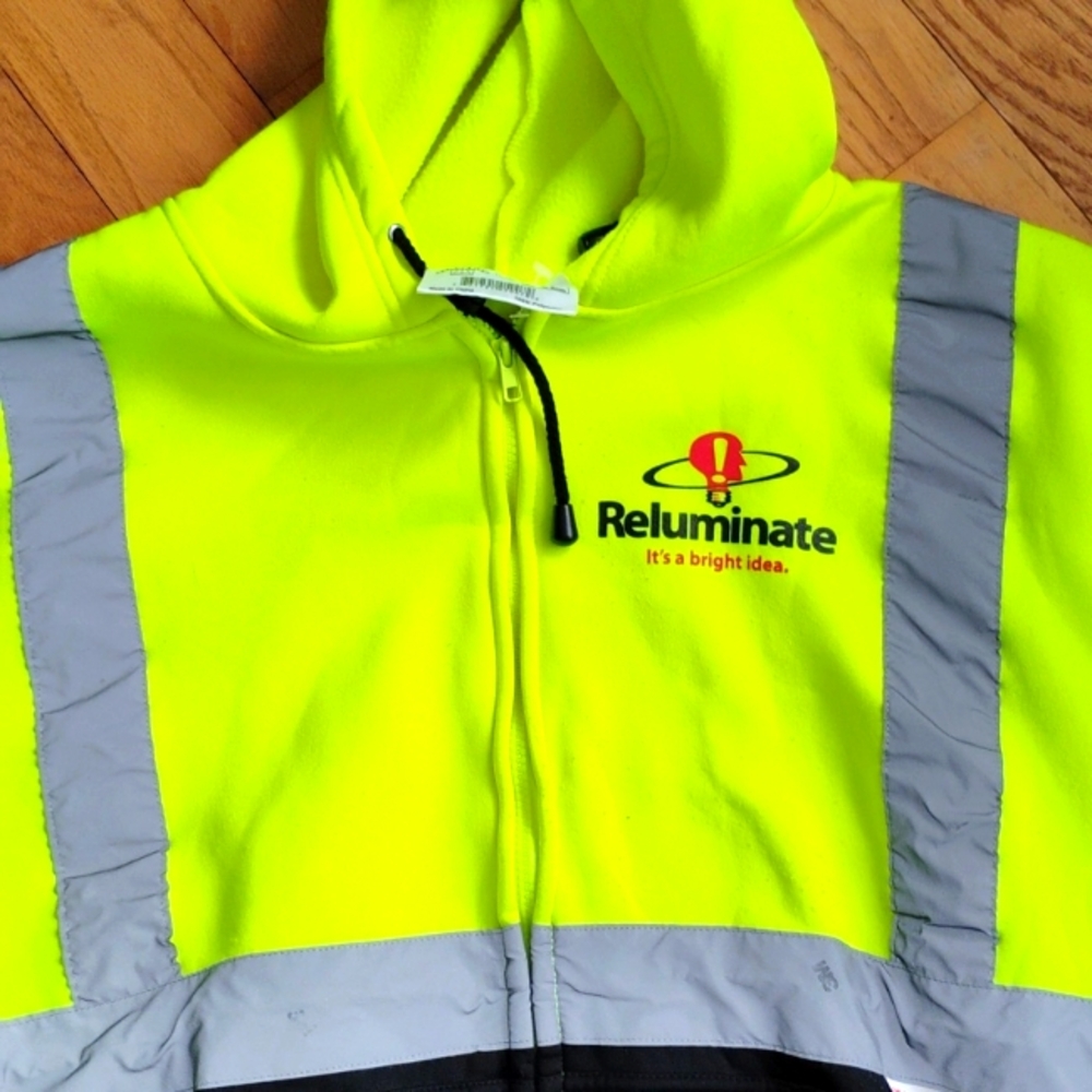 ⚠️ REFLECTIVE Majestic Green & Black Performance Jacket  Outdoor Activities